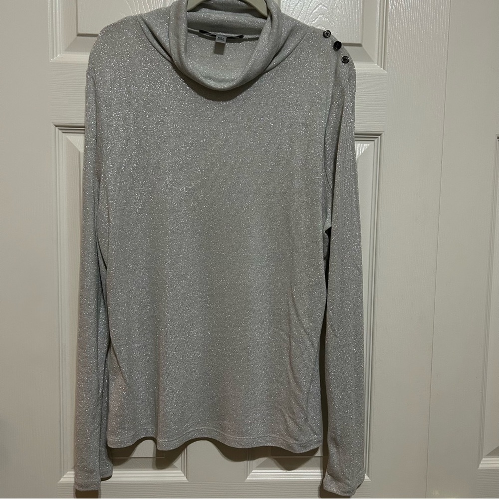 Marc New York Metallic Silver Top